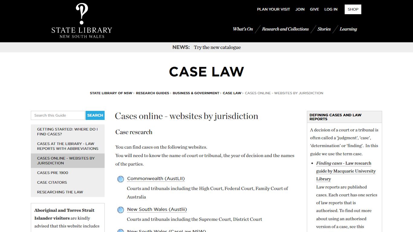 Cases online - websites by jurisdiction - Case law - Research Guides at ...